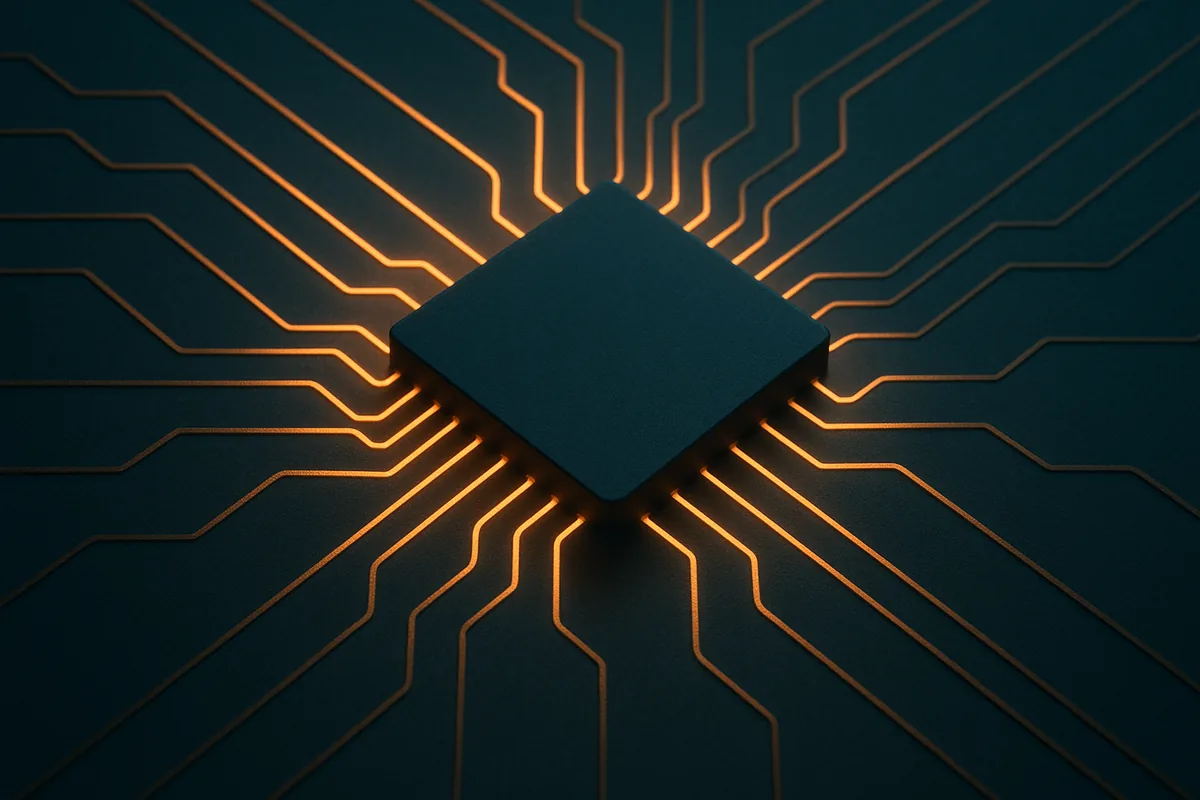 Chip with data flows